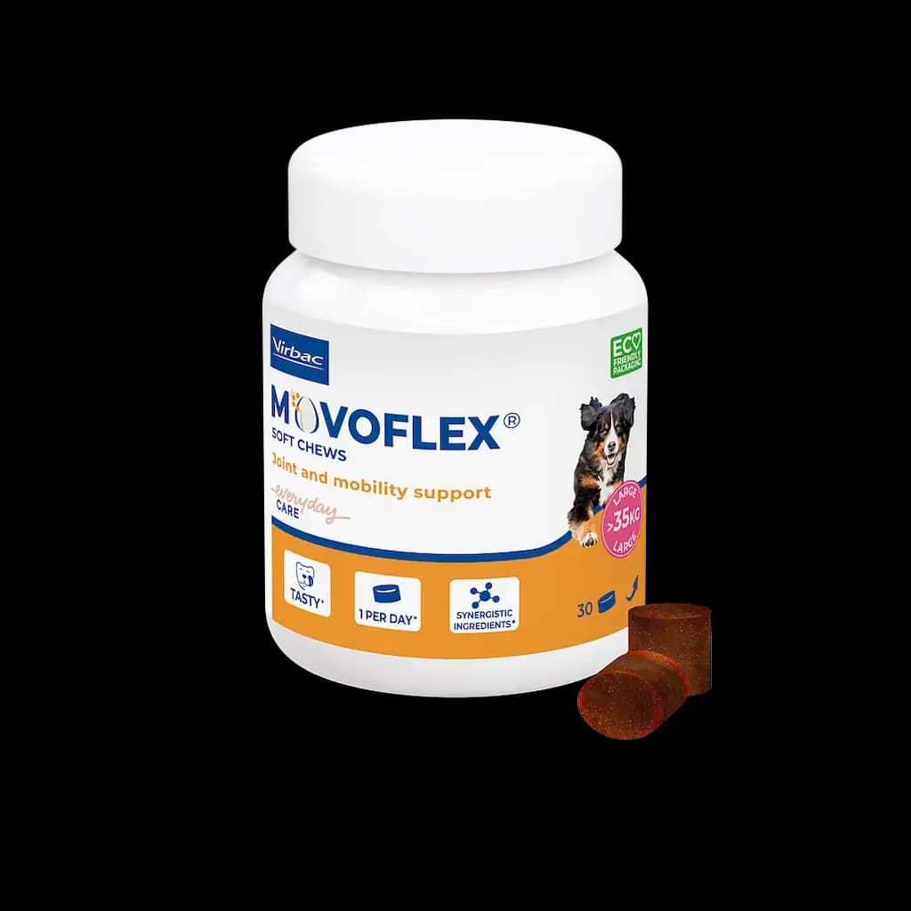 مکمل تقویت مفاصل و غضروف MOVOFLEX برند Virbac | مخصوص سگ نژاد بزرگ | 30 عدد — تصویر ۳