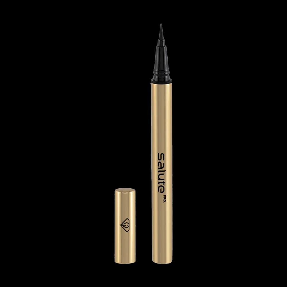 خط چشم ماژیکی سالوته Salute مدل Gold Brush Tip | ضد آب، کاملاً مشکی، نوک ظریف و دقیق، ماندگاری بالا