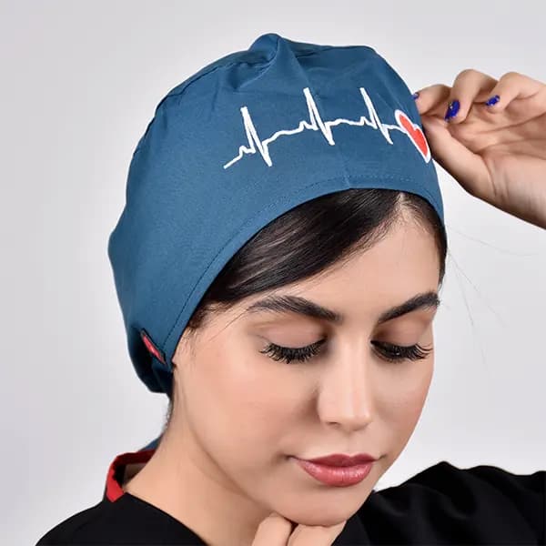 کلاه ecg سبز طرح جین