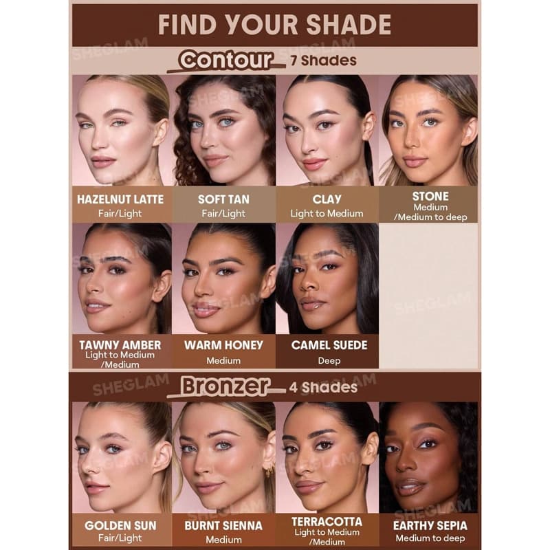 کانتور و برانزر استیکی کره ای شیگلم SHEGLAM مدل Buttery Buff Contour & Bronzer Stick رنگ Warm Honey — تصویر ۵