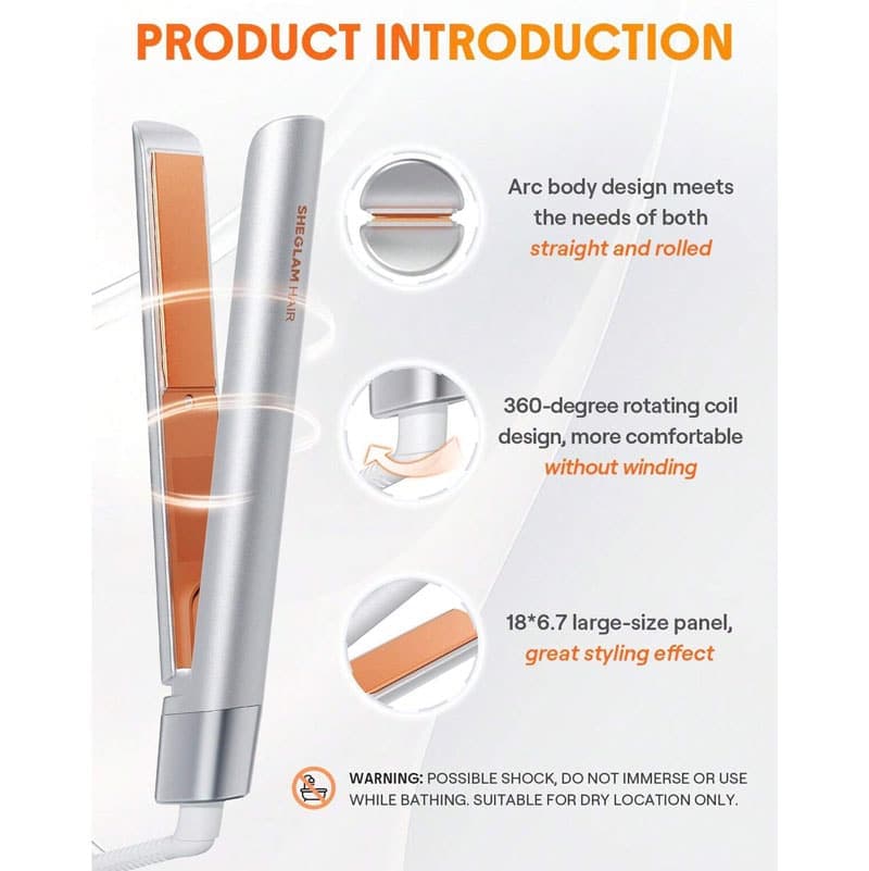 اتو مو مسافرتی شیگلم SHEGLAM مدل Travel Buddy Mini Hair Straightener — تصویر ۷