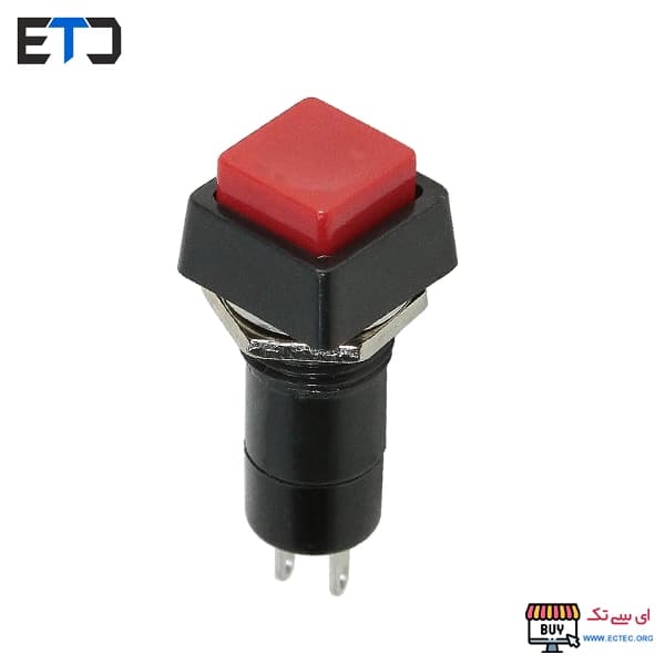 کلید شستی مربعی بلند دو پایه SPST