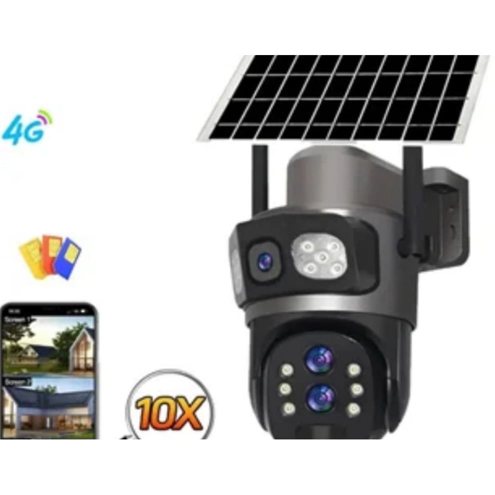دوربین امنیتی خورشیدی اسپیددام مدل IPC V380 P10 سیمکارتی — تصویر ۲