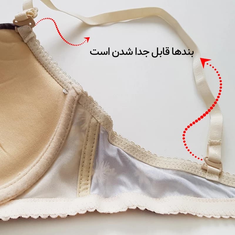 ست شورت و سوتین زنانه لنا مدل پوش آپ فنر دار کد 4378-9 — تصویر ۵