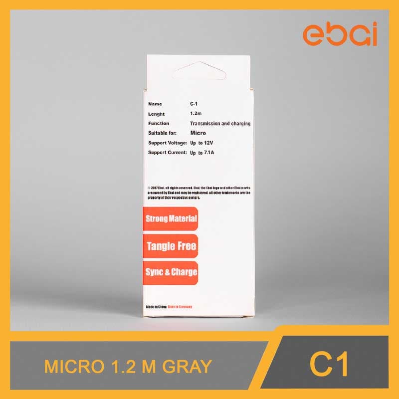 کابل اندروید (تایپ سی) 1.2 متری ebai C-1 — تصویر ۷