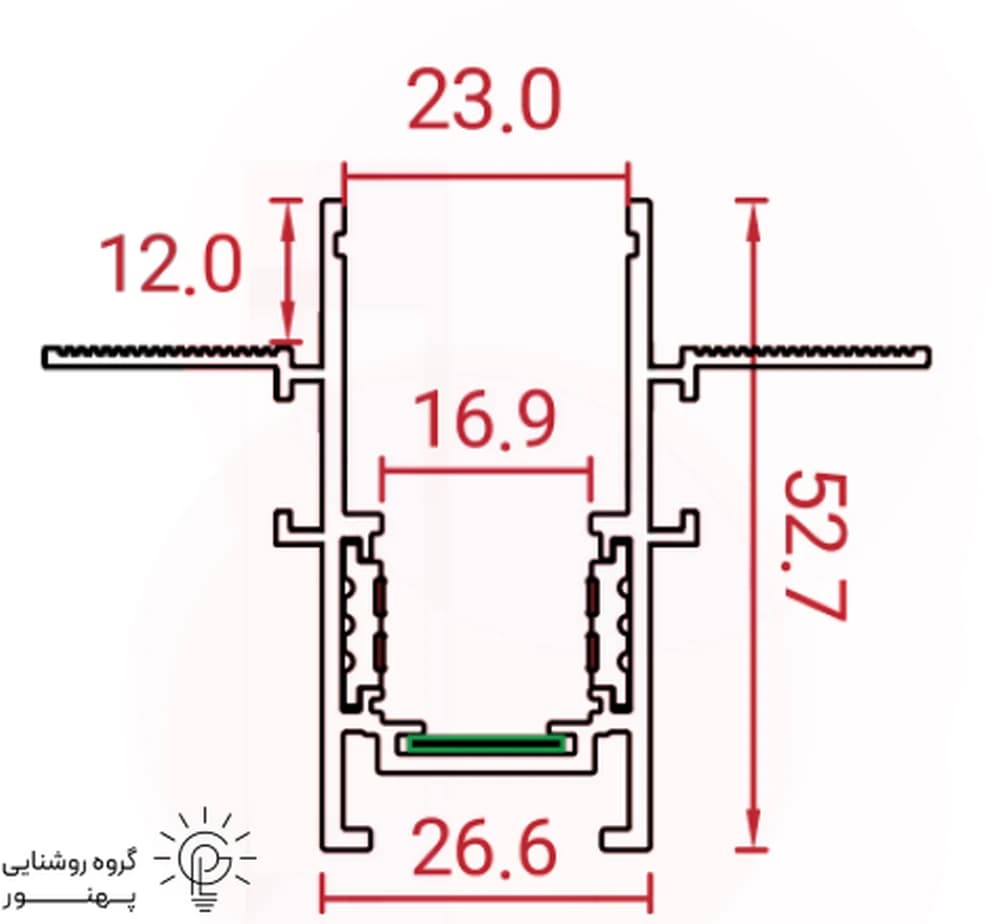 ریل توکار مگنتی تیپA کد2551 — تصویر ۵