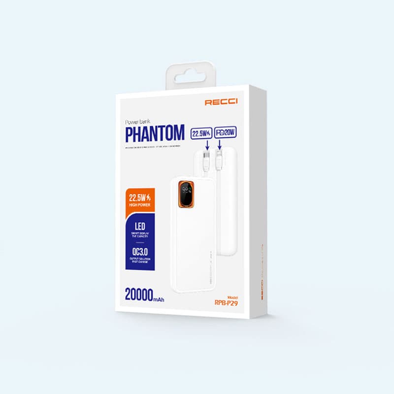 پاوربانک RECCI P28 10000mAh PD20W+22.5W — تصویر ۸
