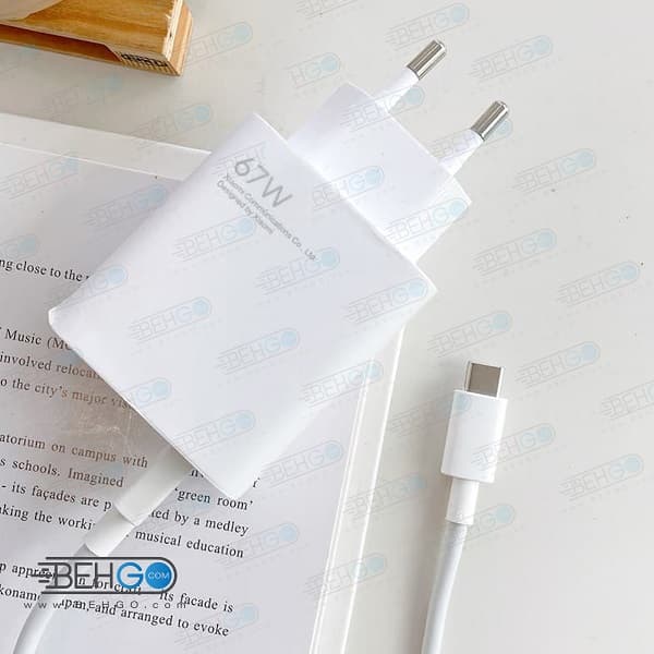شارژر شیائومی مدل 67 وات به همراه کابل تبدیل USB-C اصلی — تصویر ۵