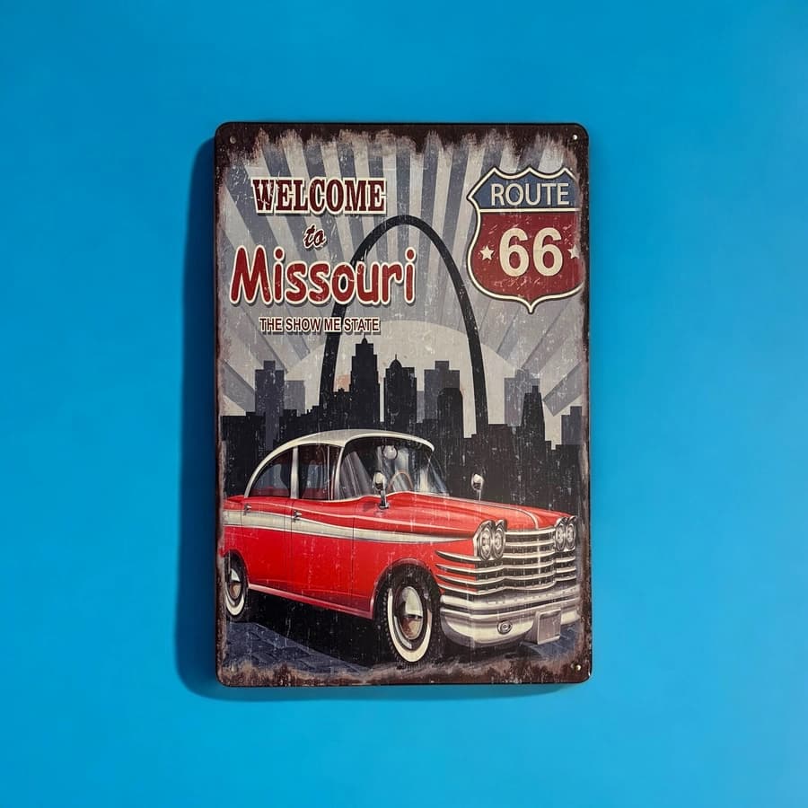 پلاک فلزی دکوری مدل Missouri