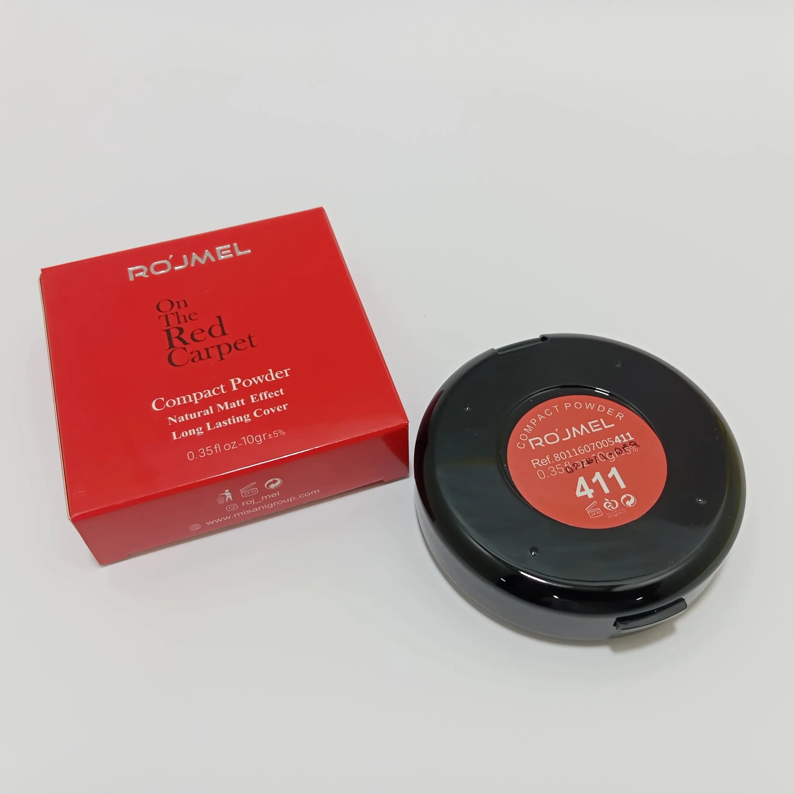 پنکک مات افکت رژمل 411 ROJMEL COMPACT POWDER — تصویر ۳