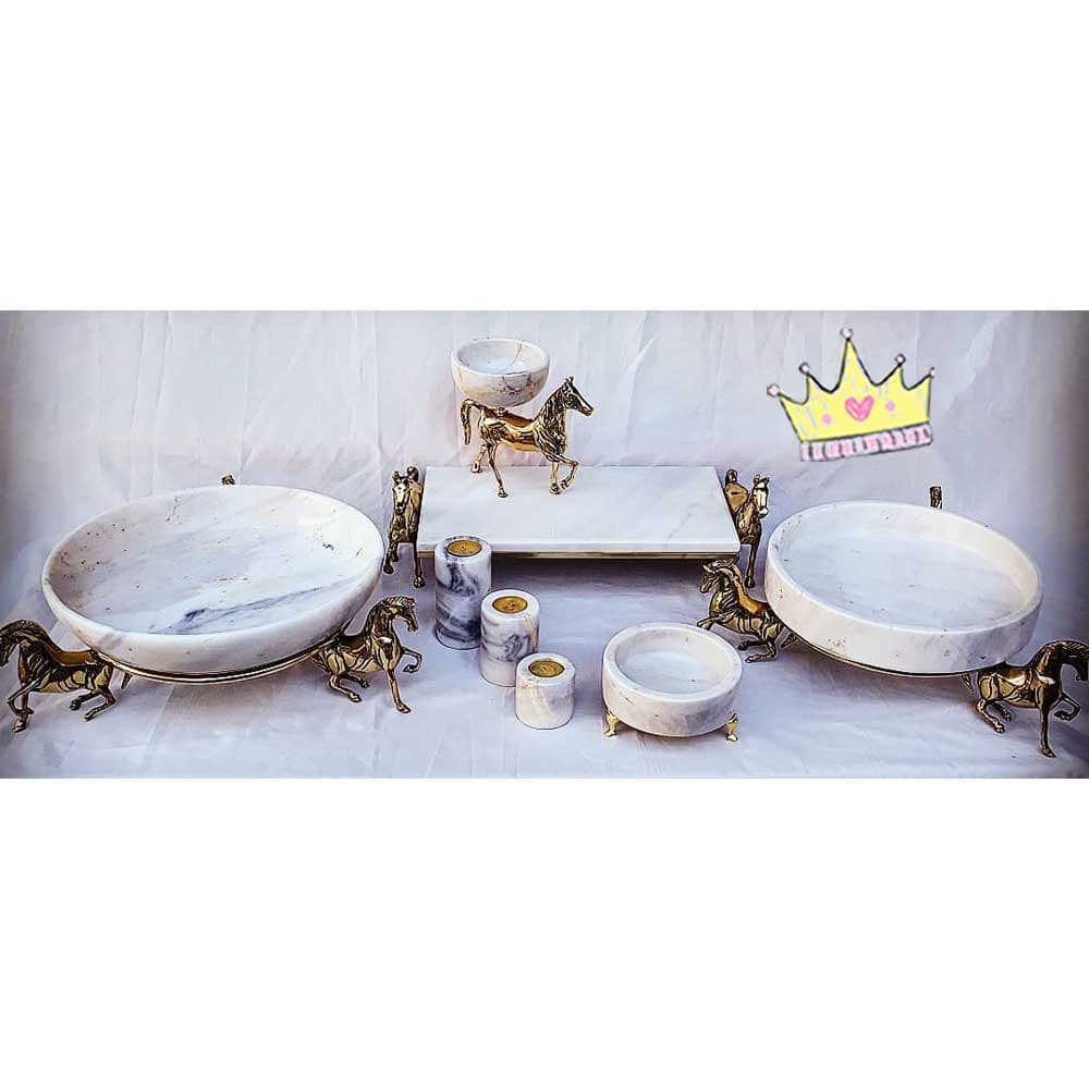 میوه خوری (آجیل خوری) استوانه ای سنگی بزرگ لبه دار — تصویر ۶