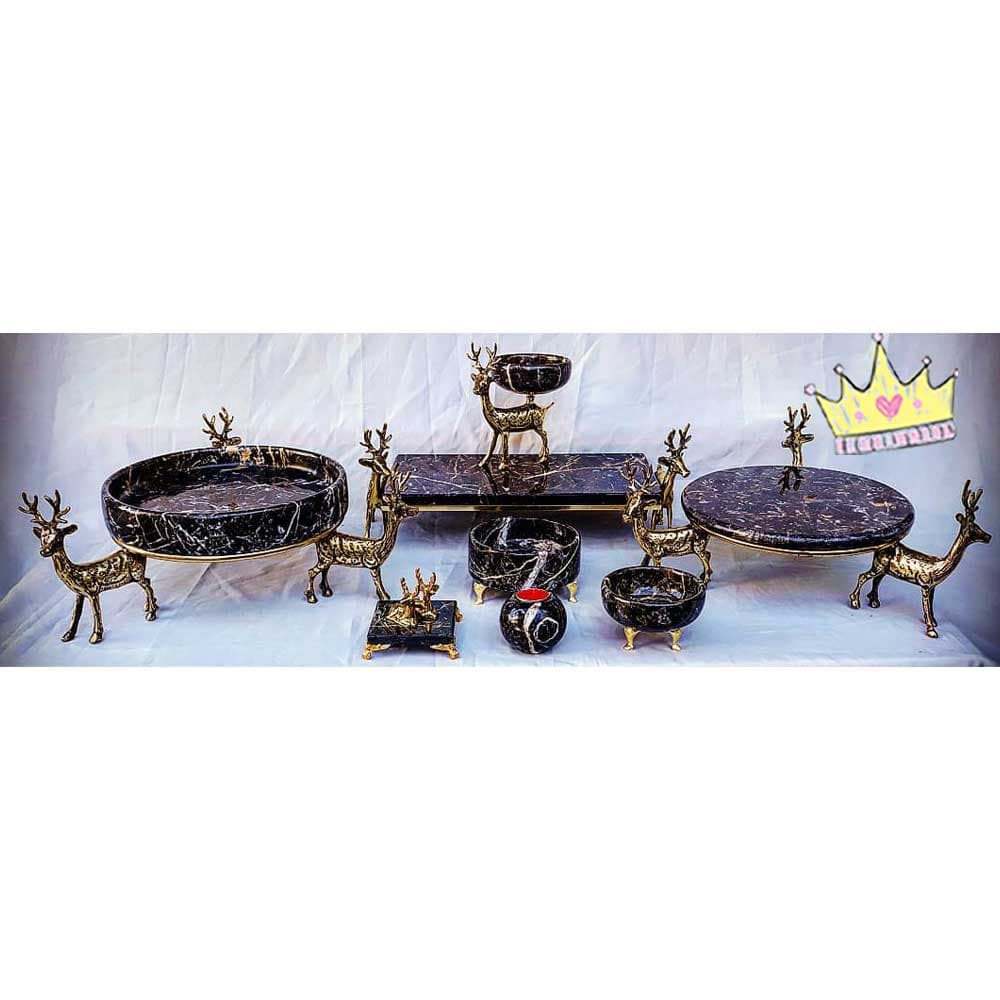 میوه خوری (آجیل خوری) استوانه ای سنگی بزرگ لبه دار — تصویر ۸