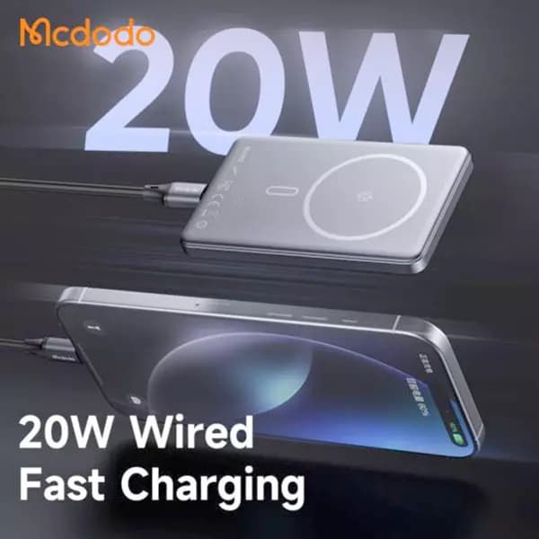 پاوربانک وایرلس مگ سیف 20وات 5000 مک دودو مدل MC-464 — تصویر ۶