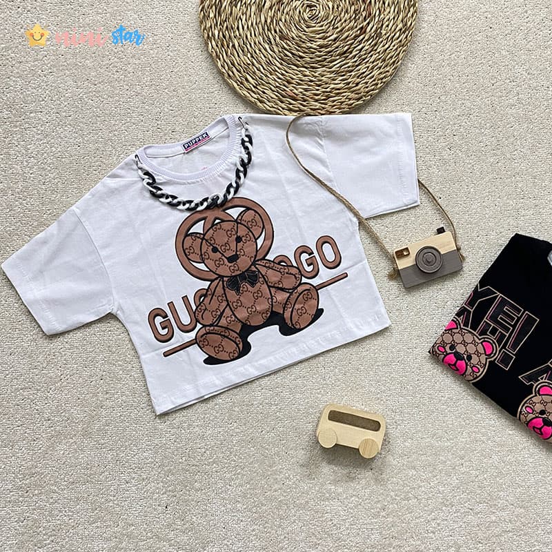 کراپ دخترانه تدی 2 رنگ 3 الی 10 سال — تصویر ۳