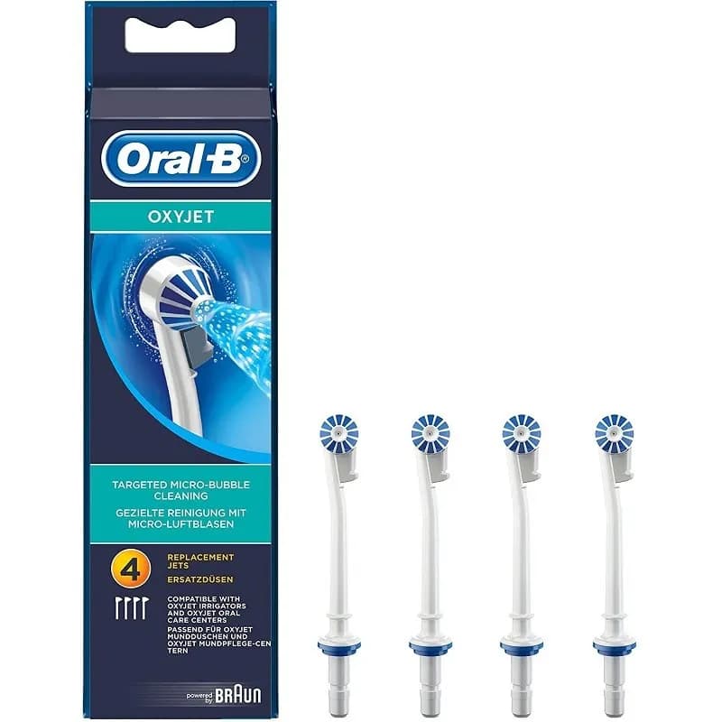 سری یدکی مسواک برقی اورال بی Oral-B سری Oxy Jet بسته 4 عددی — تصویر ۲
