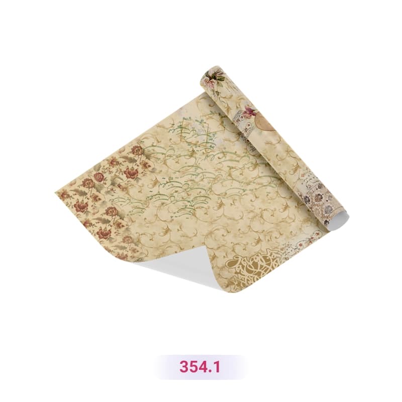 کاغذ کادو طرح خطاطی فارسی کرمی رنگ