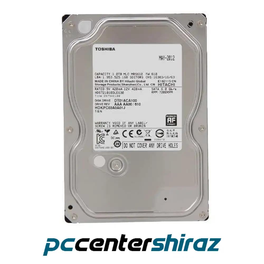 هارد دیسک اینترنال توشیبا با ظرفیت 1 ترابایت مدل TOOSHIBA A100 1TB