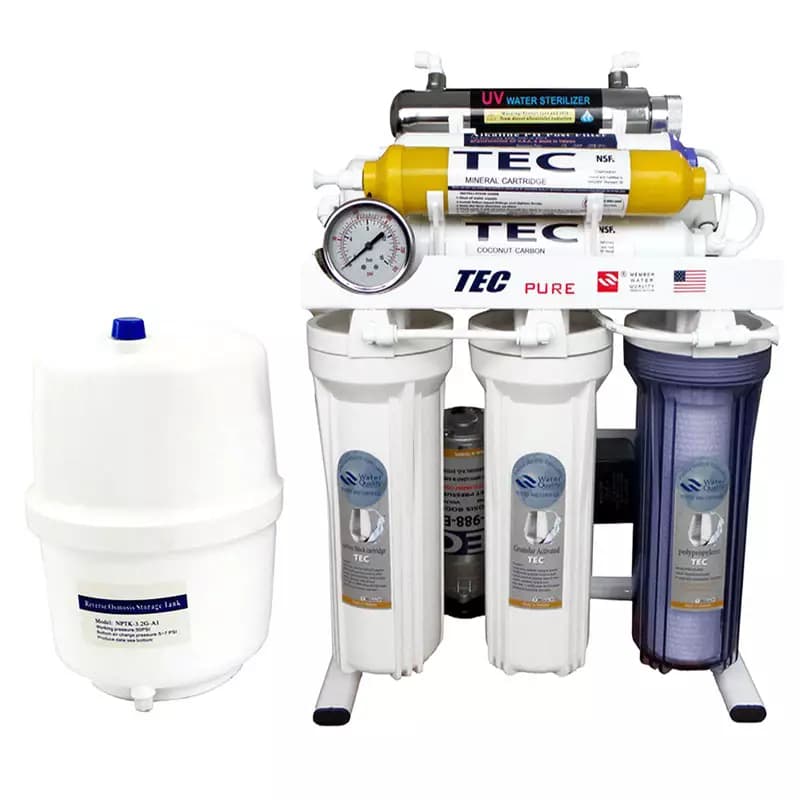 دستگاه تصفیه آب ۸ مرحله ای تک ماورابنفش و فیلتر قلیایی RO-T290