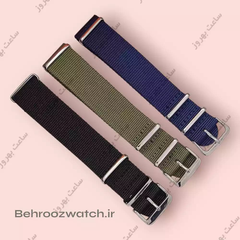 بند ساعت مچی برزنتی مدل ناتو NATO 22 MM