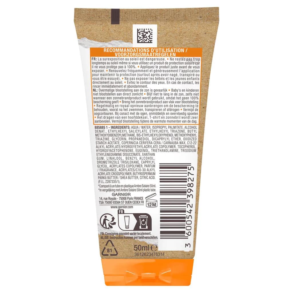 کرم ضد آفتاب محافظ و مرطوب کننده گارنیر مدل Ambre Solaire Hydra24 حجم 50ml — تصویر ۲
