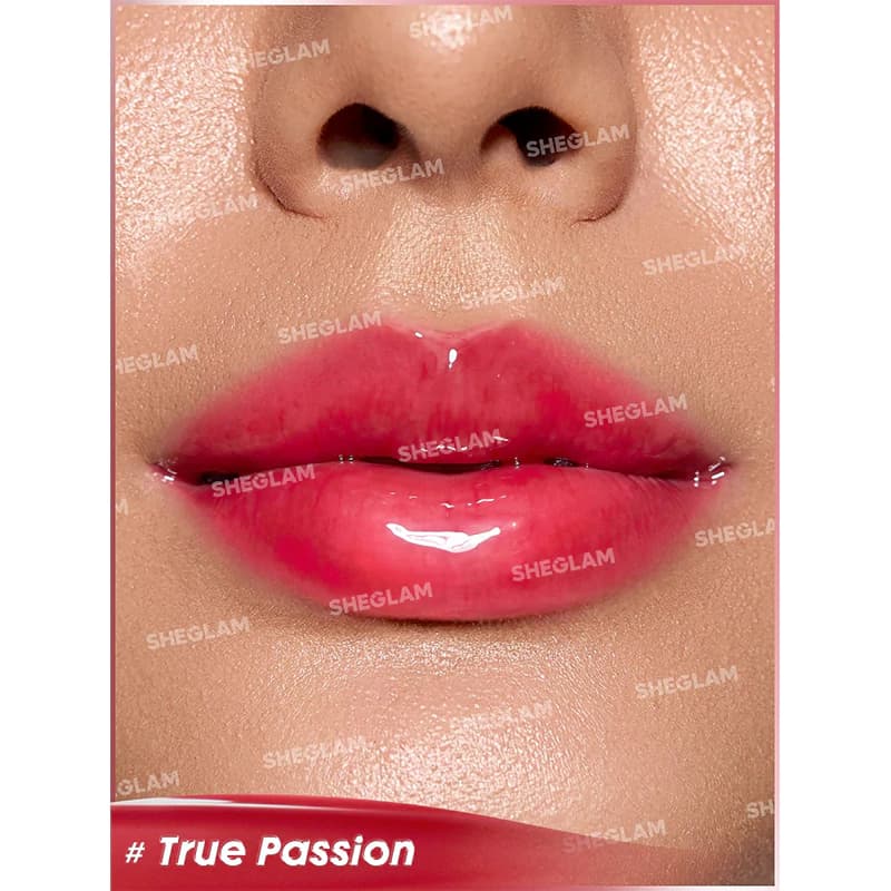 لیپ گلاس پلامپر سرنگی شیگلم مدل BOOSTER SHINE رنگ TRUE PASSION — تصویر ۳