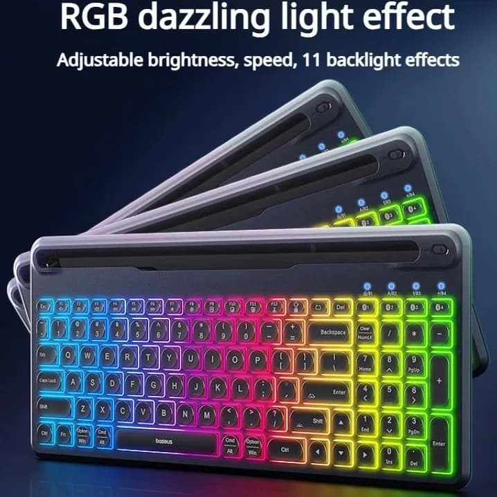 کیبورد بیسیم بیسوس Baseus K03 Ultra-thin Wireless Keyboard B00955505112-00 (اورجینال با گارانتی) — تصویر ۸