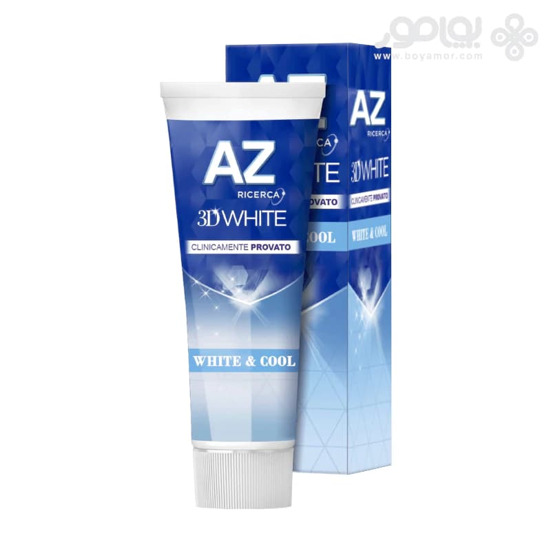 خمیر دندان سفید کننده سه بعدی اورال بی سری AZ مدل WHITE & COOL
