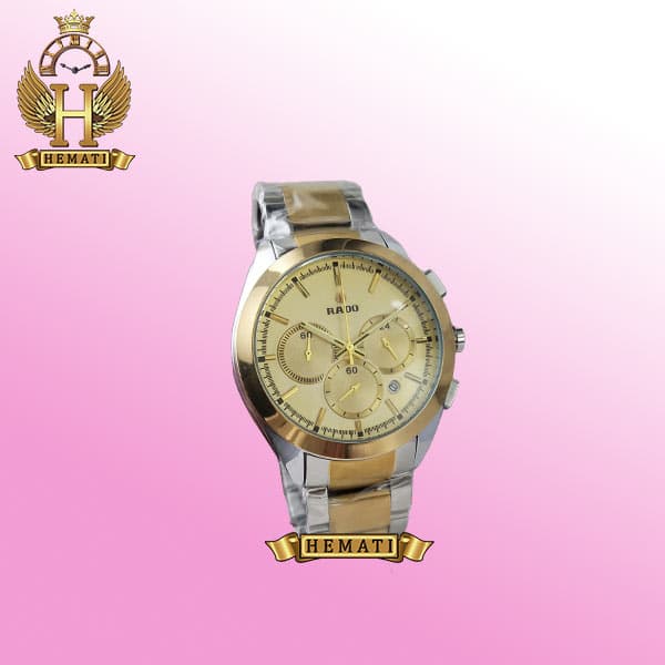 ساعت مچی مردانه رادو سه موتوره RADO RD3M100 (نقره ای طلایی صفحه طلایی)