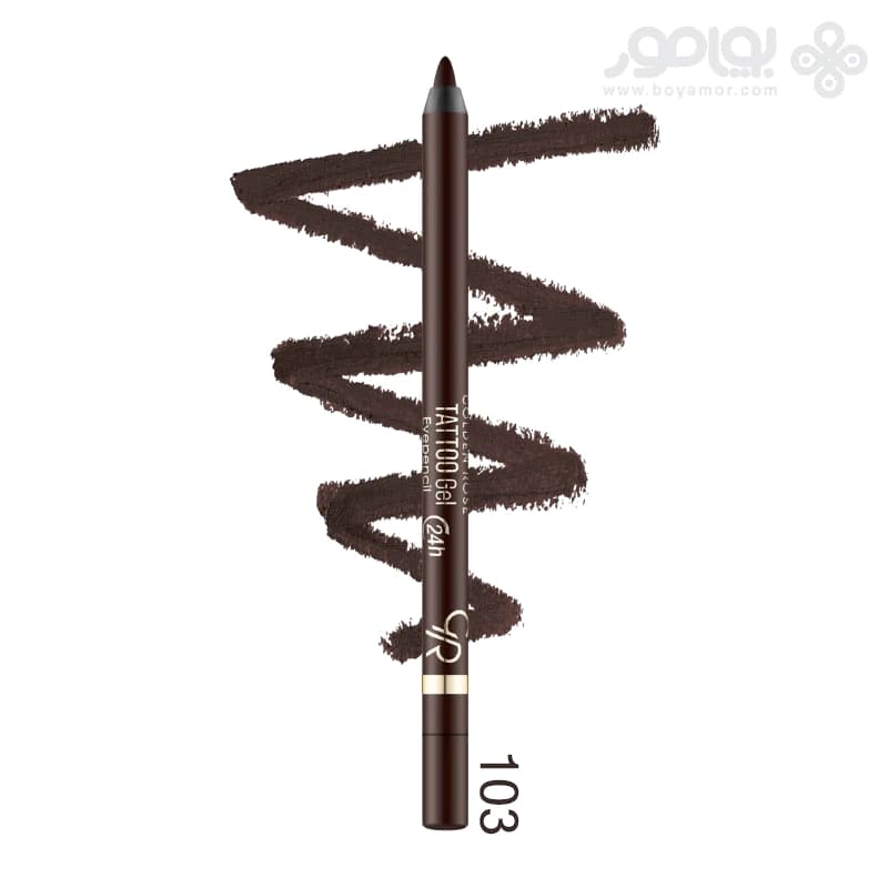 مداد چشم ضد آب گلدن رز مدل TATTOO GEL شماره 103 رنگ قهوه ای متوسط