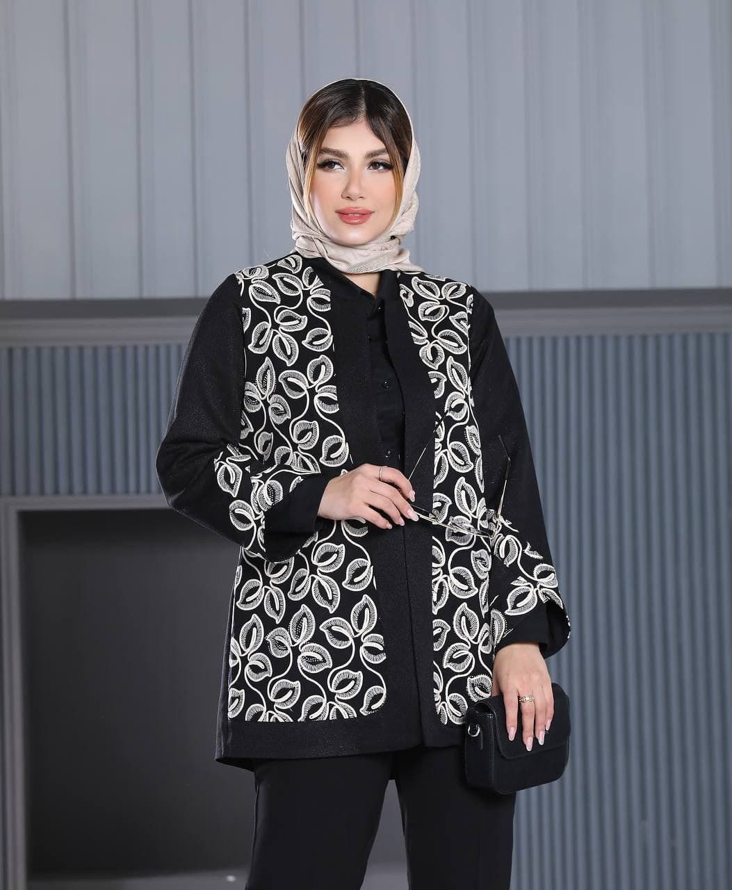 مانتو گلدوزی ترکیبی