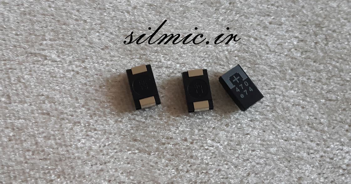 خازن تانتالیوم 470 میکرو فاراد 2.5 ولت SMD ساخت SANYO سری 2R5TPE470MF — تصویر ۲