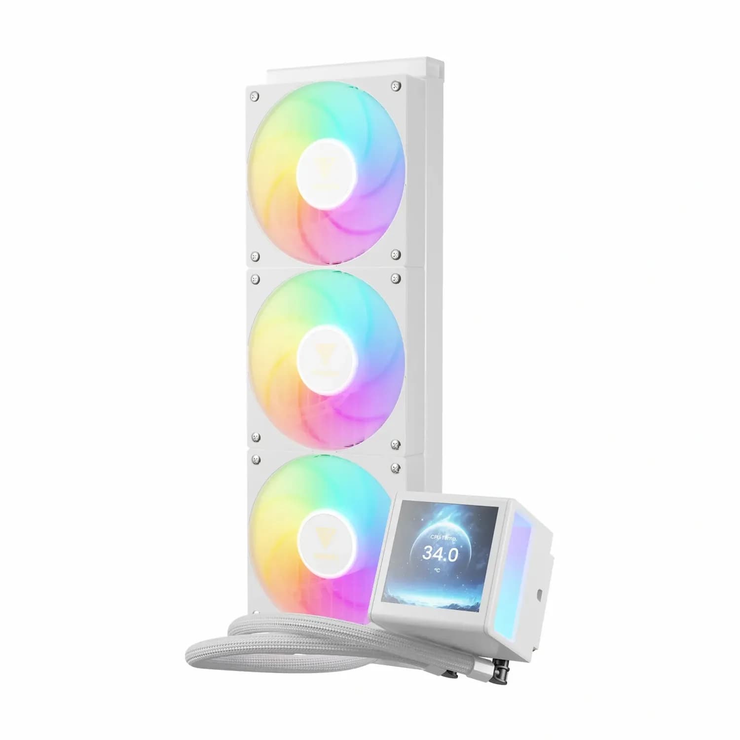 خنک کننده مایع پردازنده گیم دیاس مدل CHIONE P5-360 WH — تصویر ۵