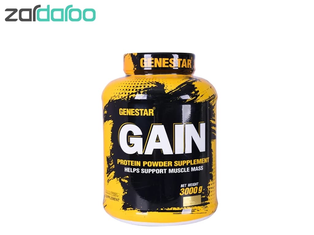 پودر گین 3000گرمی با طعم کرم کارامل ژن استار Genestar