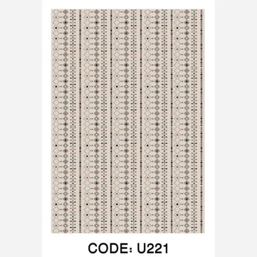 فرشینه مخمل ترک طرح مراکشی گبه کد U221 (پس کرایه) — تصویر ۲