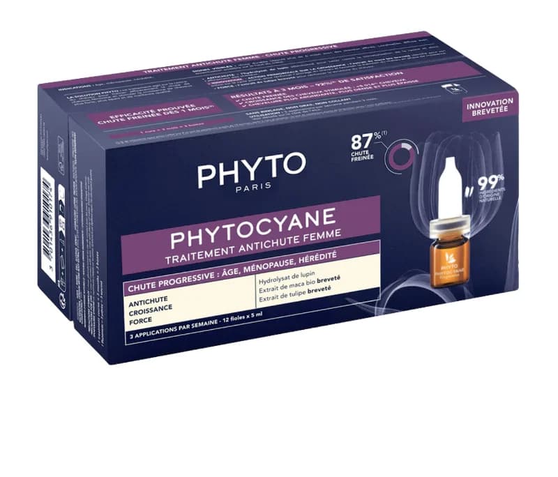 سرم ویال ضد ریزش مو بانوان فیتوسیان فیتو 12 عددی PHYTO