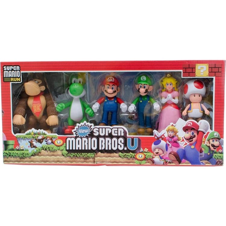 ست 6 تایی فیگور شخصیت های بازی سوپر ماریو قارچ خورSUPER MARIO — تصویر ۴