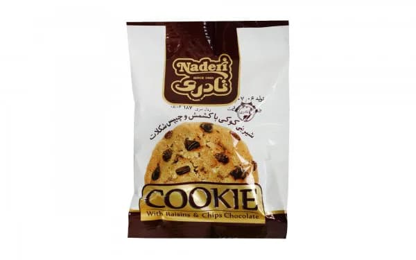 بسته ۱۲ عددی کوکی با کشمش و چیپس شکلات نادری – 40 گرمی — تصویر ۲