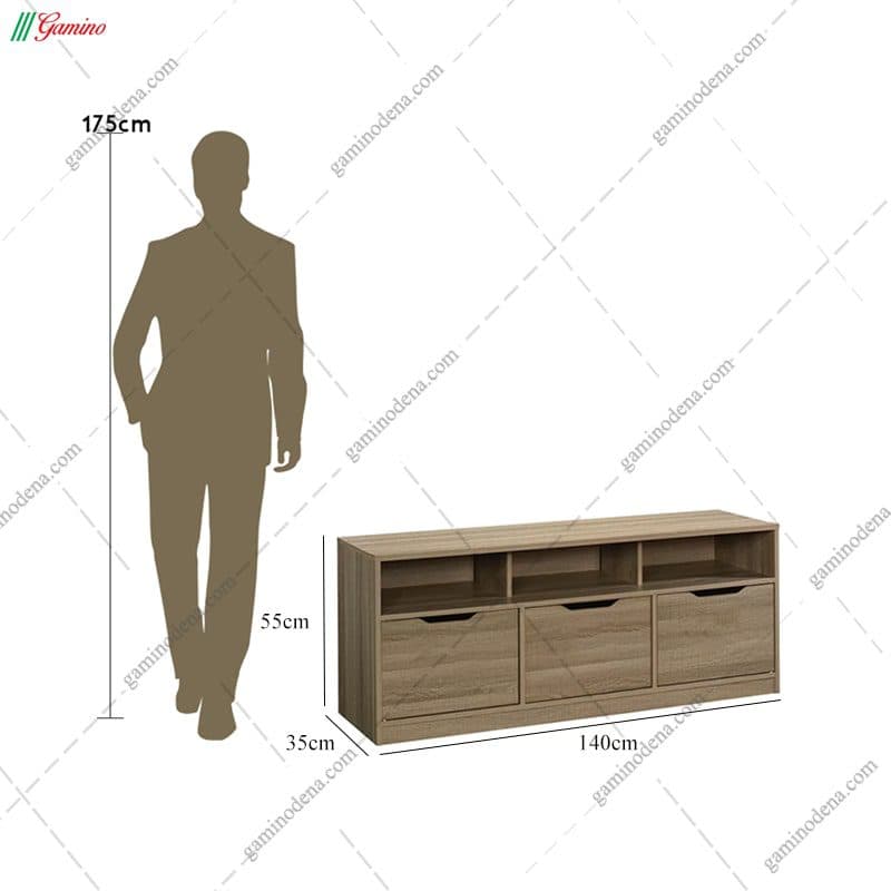 میز تلویزیون مدرن ساده و شیک ام دی اف مدل سامینا — تصویر ۹