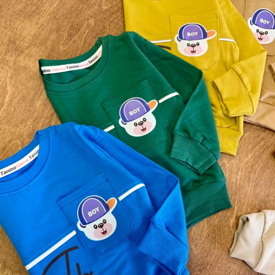 بلوز شلوار خرس جیبدار new panpoyr سایز 35 تا 50 کد 5843 — تصویر ۴
