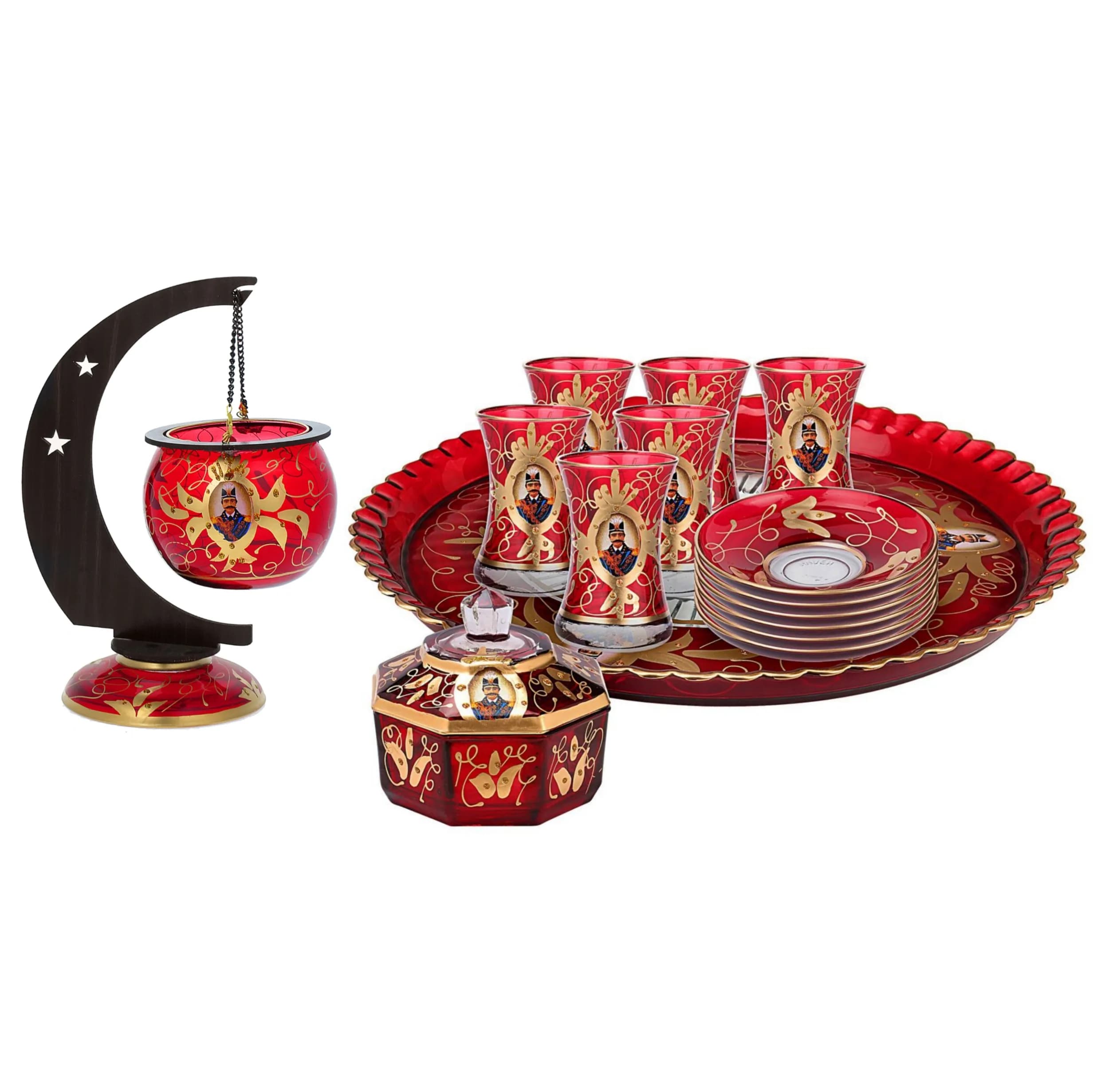 سرویس چای خوری 15 پارچه مدل شاه عباسي — تصویر ۳