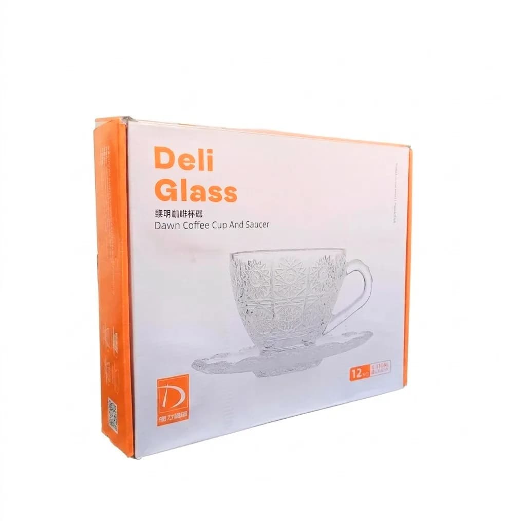 ست فنجان و نعلبکی 12 پارچه 6 نفره مدل کریستال کد GLASS — تصویر ۷