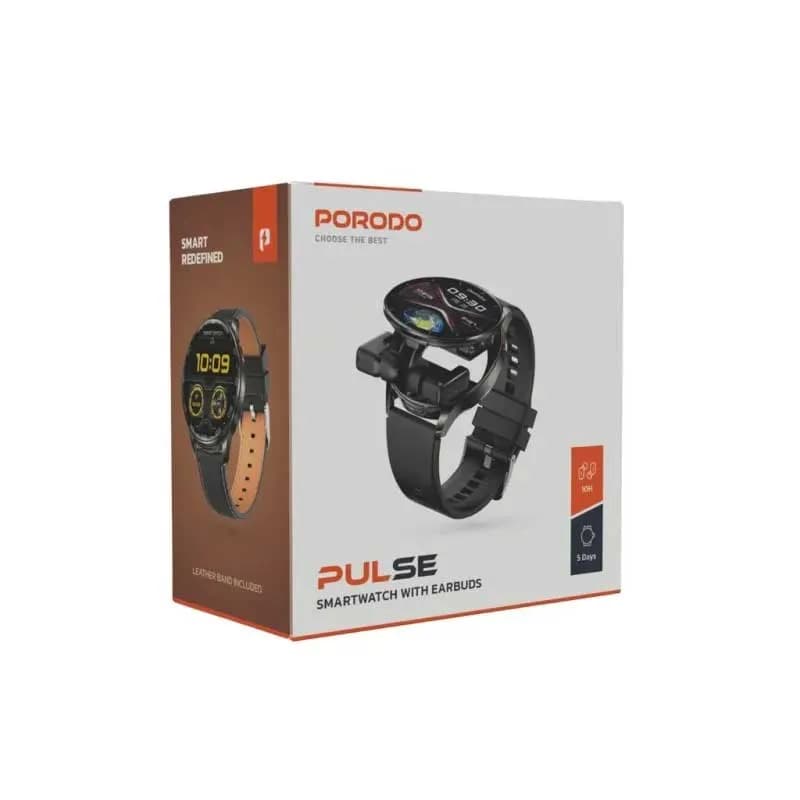 ساعت هوشمند و هندزفری بلوتوث پرودو Porodo Pulse Smartwatch With Earbuds — تصویر ۳