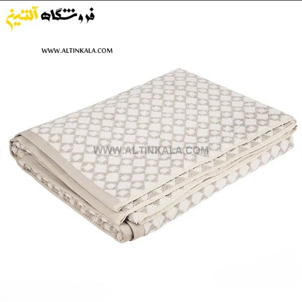 حوله دستی برق لامع طرح ونوس طوسی 90×50