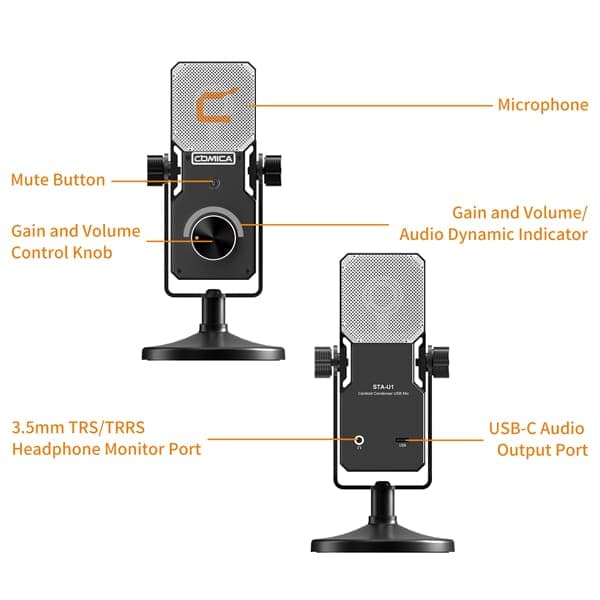 میکروفون USB استودیویی کامیکا STA-U1 (پلمپ و یک سال گارانتی اصلی) — تصویر ۶