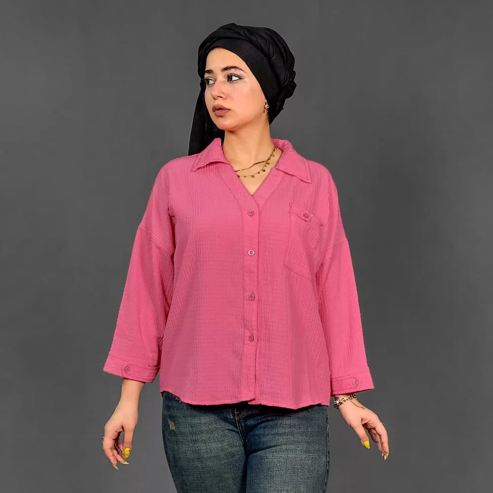 شومیز دخترانه تک جیب کد 29969 — تصویر ۵