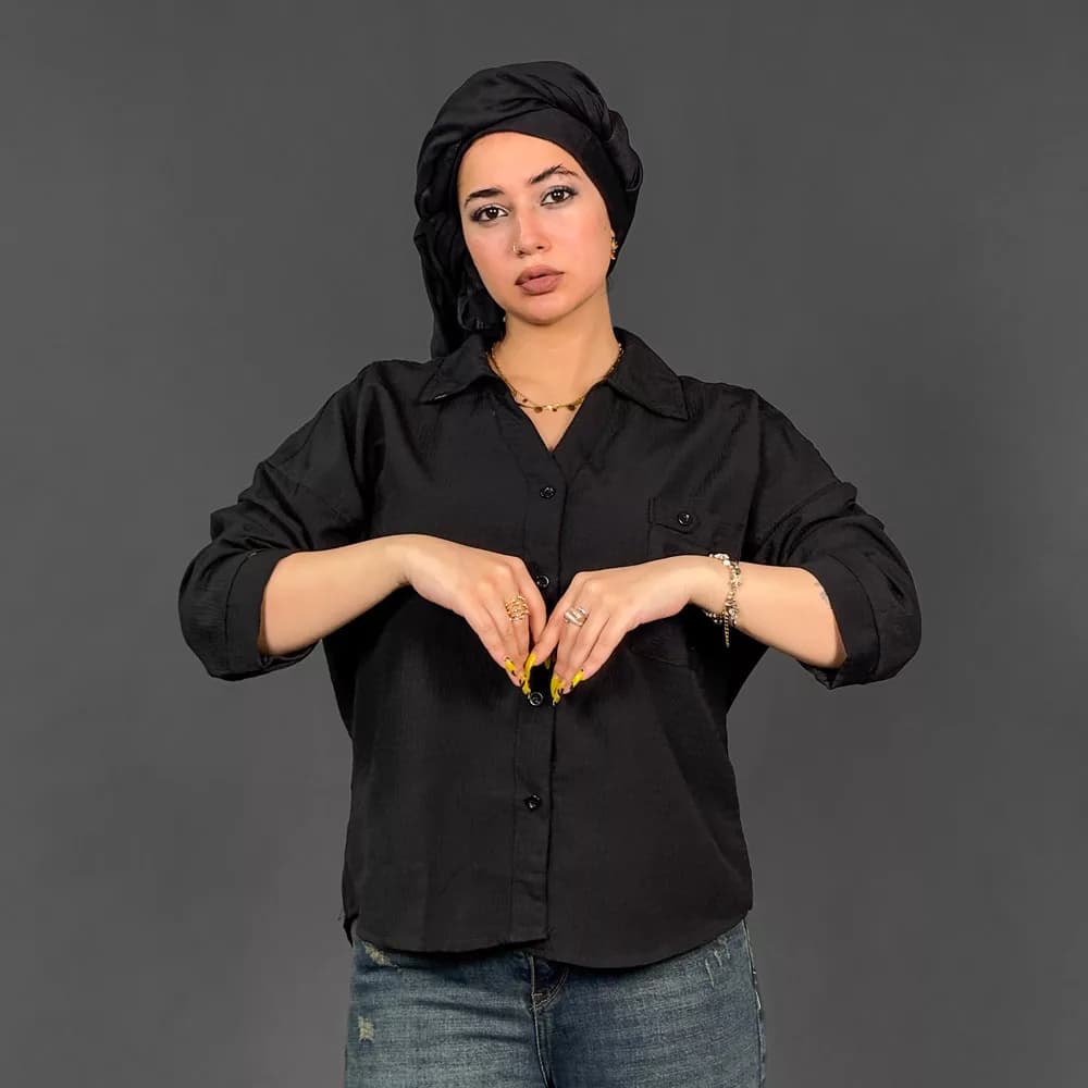 شومیز دخترانه تک جیب کد 29969 — تصویر ۲