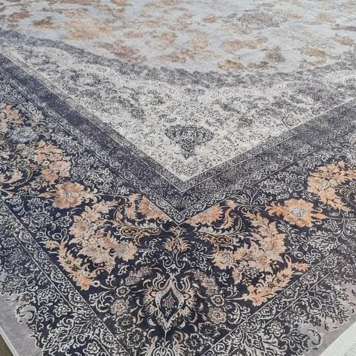 فرشینه مخمل هازان طرح حبیب فیلی سرمه ای u48(پس کرایه) — تصویر ۲
