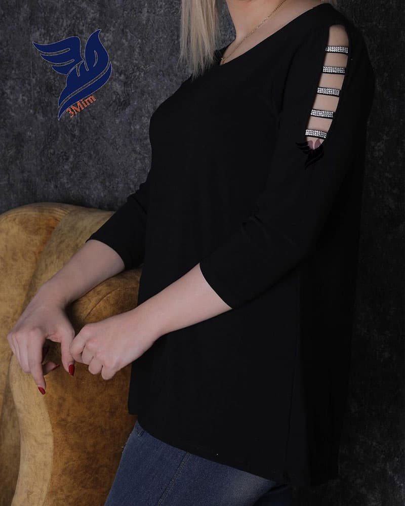 بلوز ساده زنانه مشکی