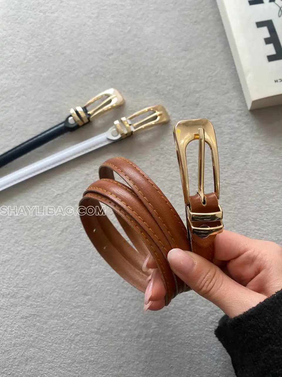 کمربند مینیمال ۱/۵ سانتی زنانه مدل ژیکان — تصویر ۴