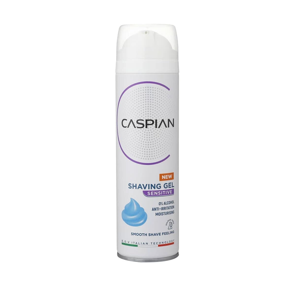 ژل اصلاح کاسپین مدل حساس بدون الکل حجم 200 میلیلیتر